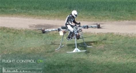 video  super sized drones   ride  piloted drone drone riding video