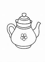 Teapot Coloring Colorkid Pages sketch template