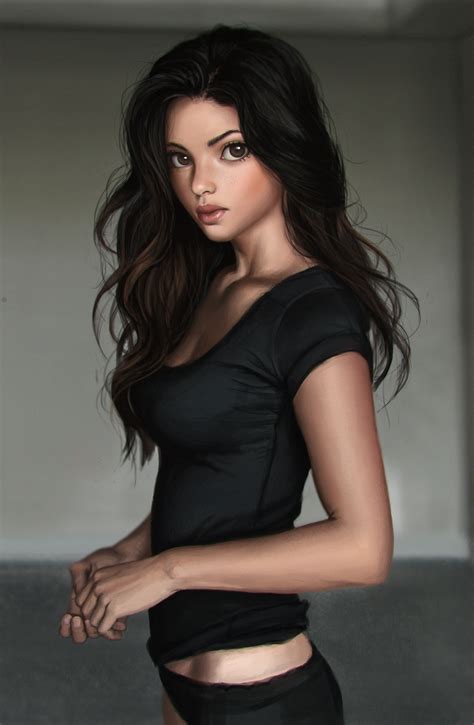 brunette by chriskimart on deviantart