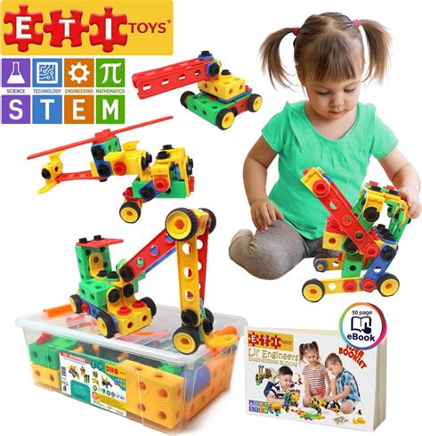 amazoncom eti toys stem learning  piece original educational construction engineering