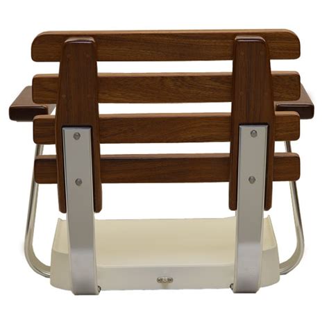 pompanette  posi teak fiberglass boat helm seating chair  armrest ebay