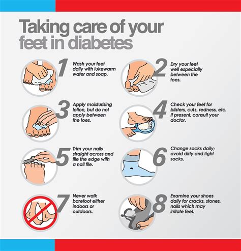 care   feet  diabetic follow  simple rules