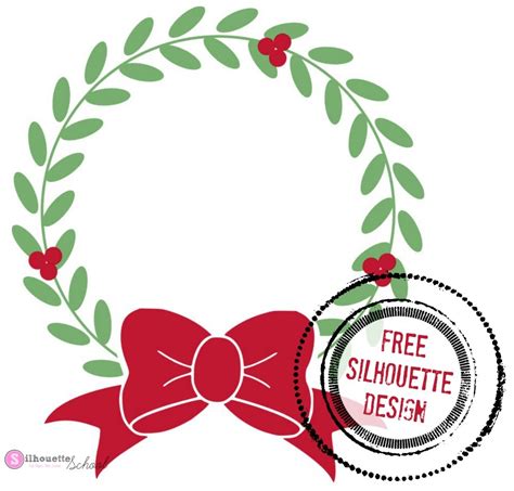 holiday wreath silhouette design file silhouette school