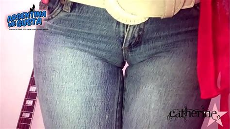 Amazing Round Ass In Tight Jeans Round Tits And Cameltoe