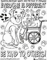Coloring Pages Bullying Anti Dog Respect Kindness Special Acts Kids Sheets Printable Needs Dogs Color Hard Colouring Children Campaign Puppy sketch template