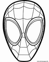 Mask Coloring Man Spider Pages Printable Print Prints Book sketch template