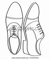 Shoes Men Tap Outline Vector Template sketch template