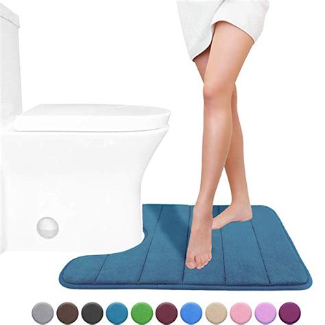 nk home    bath mat  toilet memory foam  shaped bath rug bathroom carpet machine