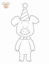 Pig Coloring Pages Kids Wibbly Sproutonline Drawing sketch template