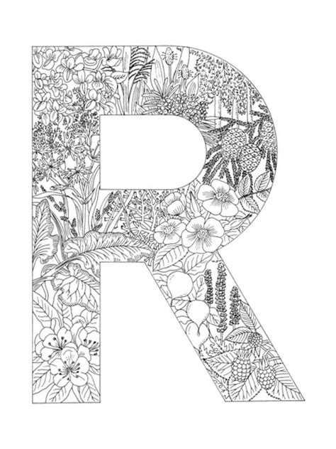 Dibujos De Hermosa Letra R Para Colorear Para Colorear Pintar E