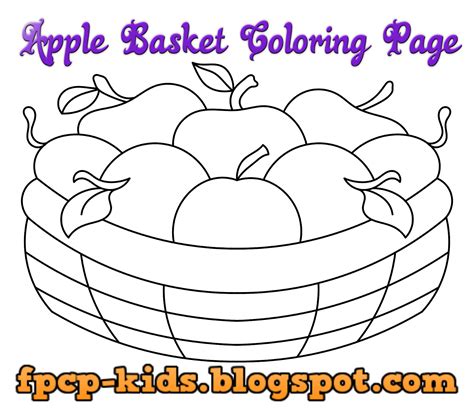 apple basket coloring page apple  printable coloring pages