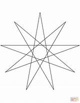 Star Point Coloring Pages Drawing Categories sketch template