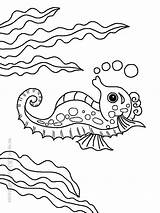 Seahorse Albanysinsanity sketch template