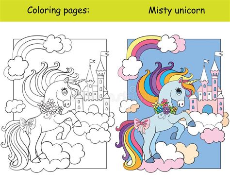 castle coloring book  adults  children vector illustration anti