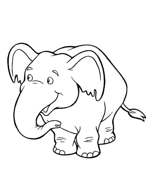 elephant coloring pages  preschool easy elephant coloring pages