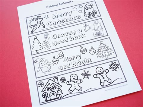 printable holiday bookmarks  color printable form templates