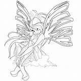 Bloom Coloring Winx Enchantix Pages Club Popular sketch template
