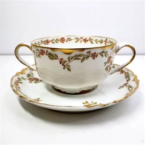 haviland and co france limoges tea cup and saucer schleiger 523 1926