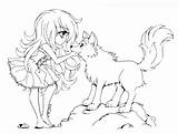 Coloring Wolf Pages Anime Girl Chibi Printable Print Lineart Deviantart Yampuff Commission Colouring Cute Coloriage Wolves Color Getcolorings Sheets Kids sketch template