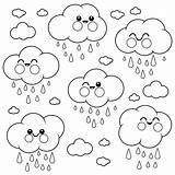 Coloring Pages Weather Rain Printable Kids Cute Cloud 30seconds Days Vector Raining Top Illustrations Tip Clip Print sketch template
