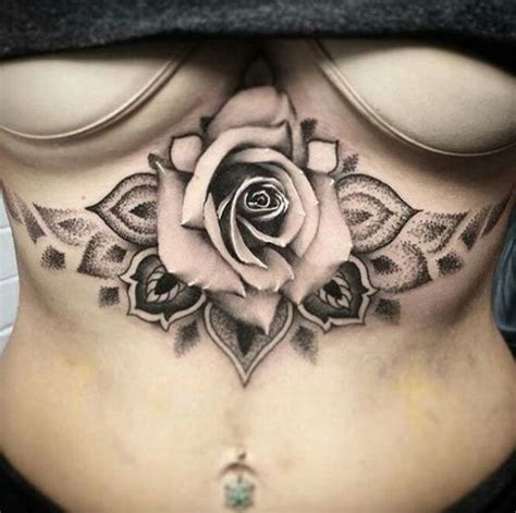 ideas  rose underboob tattoo  pinterest