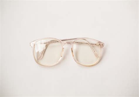 vintage 90s clear frame eyeglasses hipster by lastwaltzvintage