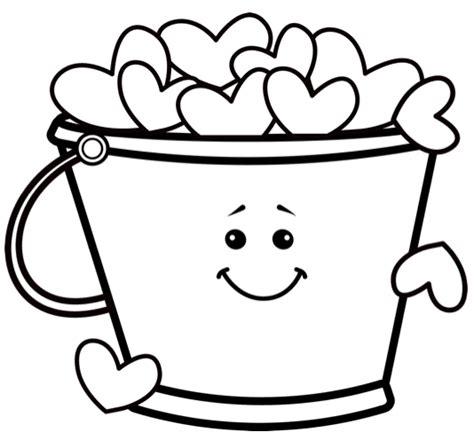 bucket filling sheet coloring pages