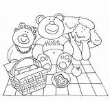 Teddy Bear Stamps Digi Picnic Colouring Kids Dearie Dolls Coloring Calendar Pages Requested Digital Clip Blogthis Email Twitter Repost sketch template