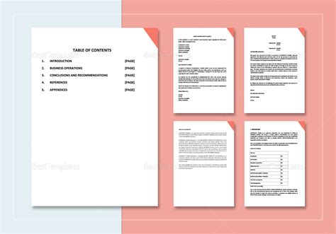 short business report template  word google docs apple pages