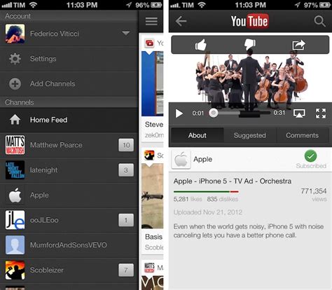 youtube  ios  iphone   airplay support ipad version