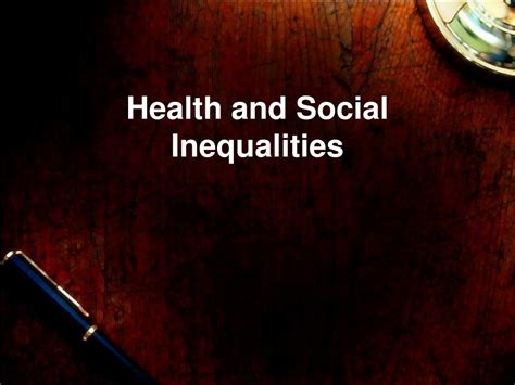 ppt health and social inequalities powerpoint