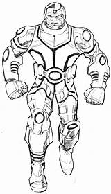 Cyborg Guinnessyde Jla Getcolorings sketch template