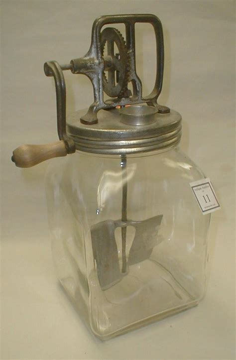 6 Quart Glass Jar Butter Churn 14 75 Tall