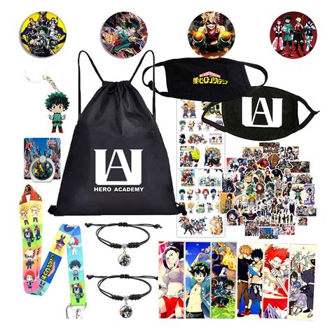 buy  hero academia merch anime merch set including  hero academia face drawstring bag