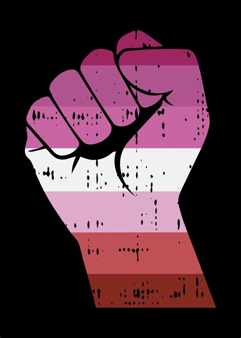 resist fist lesbian pride poster by boredkoalas displate