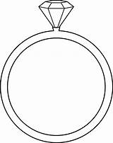 Ring Clipart Diamond Coloring Clip sketch template