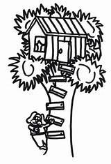 Treehouse Coloring Climb Dog Size Print sketch template