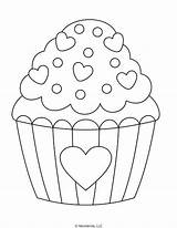 Coloring Heart Cupcake Sprinkles Pages Printable Valentine Sheet Templates Mombrite Cupcakes Kids Kid Friend Give His After Her sketch template