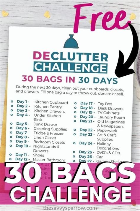 Declutter The Easy Way Just 30 Bags In 30 Days Free Challenge