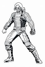 Bucky Capitan Captain Trasformato Soldado Coloradisegni Colorir Invernal sketch template