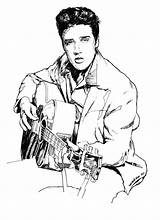 Elvis Presley Rockabilly Drawings Ausmalen Zeichnen Gesundheit Skizzen Graceland Caricature Rhythm Colouring Kreativ Weiß Schauspieler Tanz Designspiration sketch template