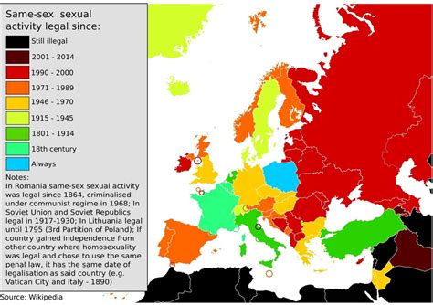 decriminalization of homosexuality in europe [1983x1400] mapporn