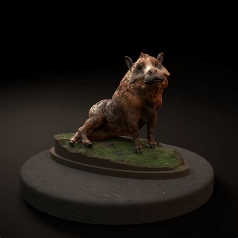 daeodon hell pig resting  model  printable cgtrader