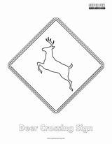 Coloring Sign Deer Fun sketch template