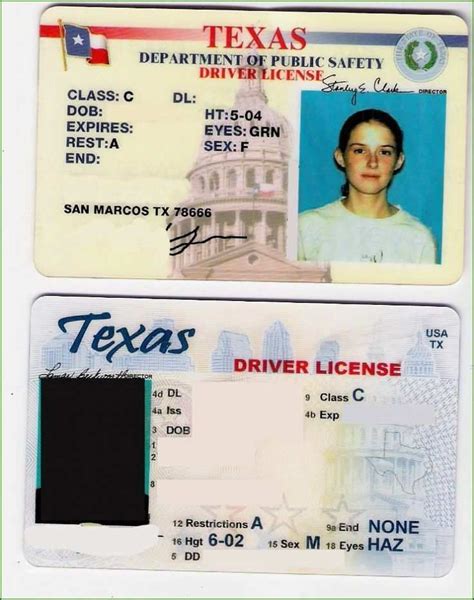 printable editable texas temporary paper id template ultimate