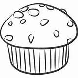 Coloring Muffins Template Muffin sketch template