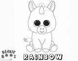Coloring Unicorn Pages Boo Beanie Rainbow Printable Kids Print Cute sketch template