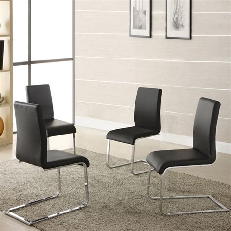 inspire  wragby black contoured modern dining chairs set