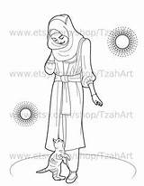 Coloring Pages Muslim Muslimah Book Hijabi Islamic Colouring Cartoon Kids Etsy Ramadan Islam Color Digital Getcolorings Unavailable Item Getdrawings Muslims sketch template