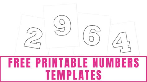 printable numbers large  printable stencil letters stencil